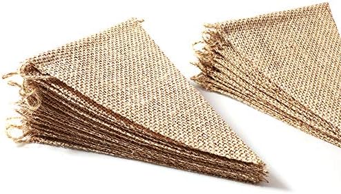 Amazon Com Jimei Burlap Banner Diy Triangular Pennant Flags Party