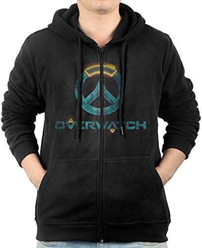 Mens Overwatch Logo Men's Slim Fit Zip-up Hoodies Fleece Sweatshirts JacketXX-Large