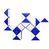 Mipartebo Magic Snake Cube Twist Puzzle 36 Wedges Large Size Twist Fidget Snake Toys Gift Party Favors Game Goodie Bag Fillers Christmas Stocking Stuffers for Kids Adults Teens Blue
