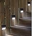 HOSL 4 Pack Solar Lights Outdoor with Larger Battery Capacity Solar Powered Deck Lights Waterproof Upgrated Solar String Lights Outdoor Waterproof Led Stainless Steel Staircase LED Solar Step Lights