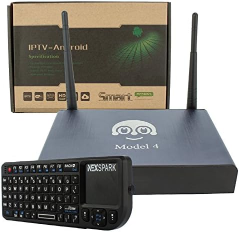 Loolbox Arabic IPTV Box + NEXspark Mira Ultra Mini Wireless Keyboard UM1, Arabic Channels TV Box, 400+ Arabic Channels, Streaming Media Player