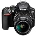 Nikon D3500 24MP DSLR Camera with AF-P DX NIKKOR 18-55mm f/3.5-5.6G VR Lens, Black - Bundle with Camera Case, 16GB SDHC Card, Card Reader