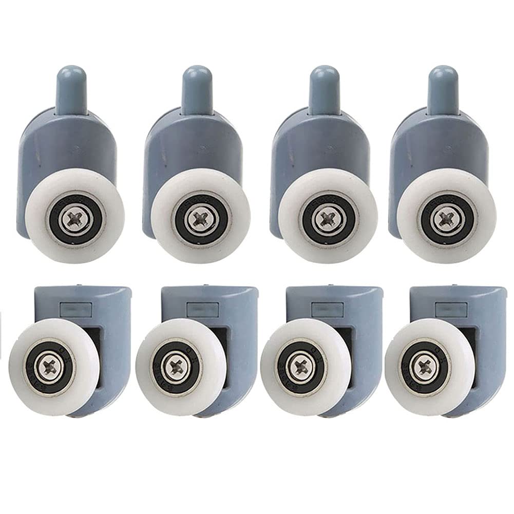 Bathroom Wheels Pulleys, 8 Pcs Shower Door Wheel, Single Shower Door Runners, Shower Door Runners Replacement, Home Bathroom Wheel Pulleys, Can be Used to Replace The Rollers in The Family Bathroom