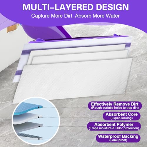 Mop Pads Refills Compatible with WetJet Mop, Disposable Mop Pads for Hardwood photo 9
