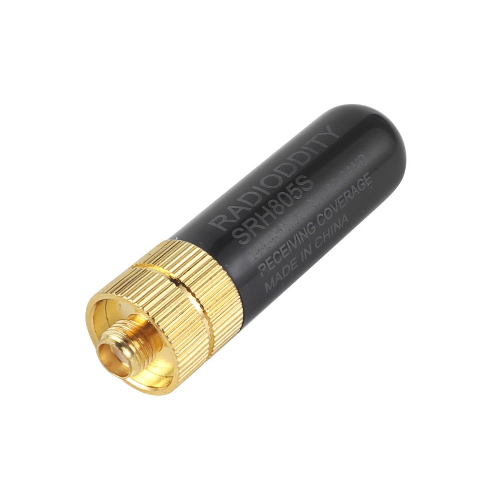 Radioddity SRH805S Walkie Talkie Antenna SMA-F Dual Band VHF/UHF144/430MHz High Gain Antenna, SMA-Female, for BaoFeng, TYT, WouXun, Yaesu and Kenwood Handhelds, Long Range, Black