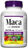 Webber NaturalsÂ® Maca with Ginseng 500/200mg 90 capsules