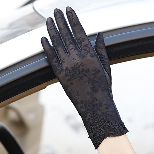 JINTN Women Summer Sun Protection Gloves Short Touchscreen Gloves Ice Silk Non-slip Thin Breathable UV Protection Wedding Driving Outdoor Gloves