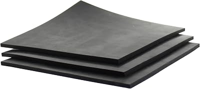 Lifeswonderful 3pcs Heavy Duty Rubber Pads 150x150x4mm Cut-to-Size