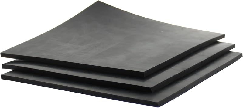 Lifeswonderful 3pcs Heavy Duty Rubber Pads 150x150x4mm Cut-to-Size