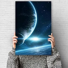 Canvas Wall Art Earth Painting Artwork for Home Prints Framed - 12x18 inches