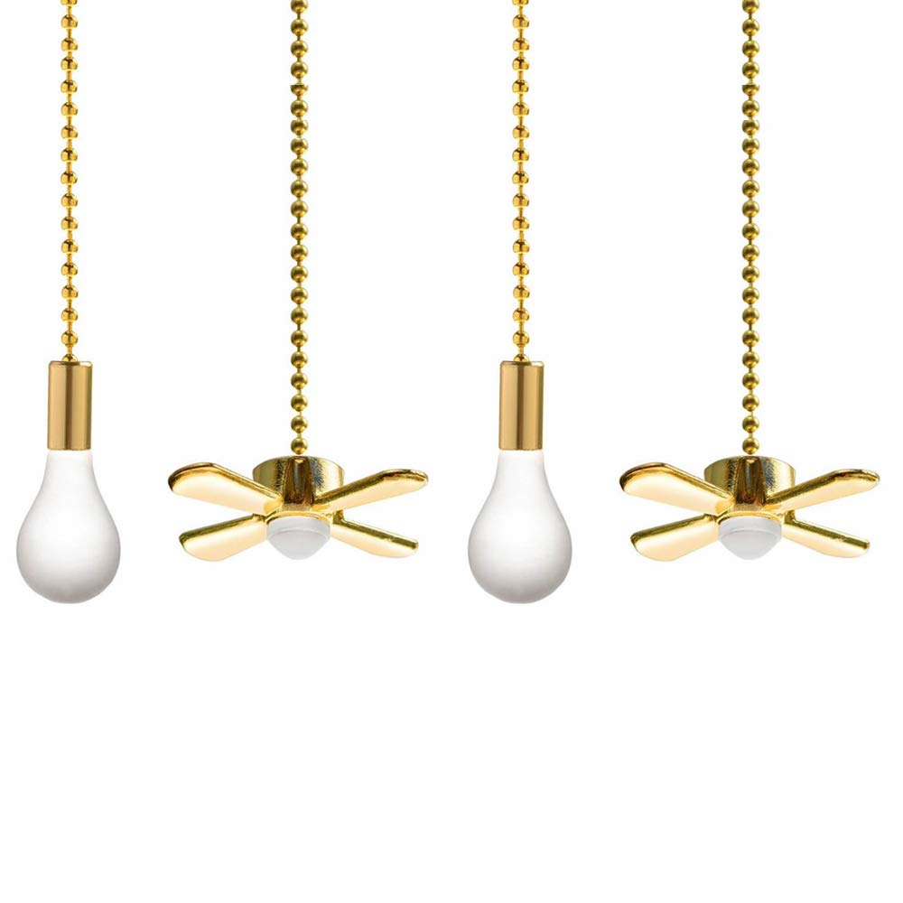 Amazon Com Misaz 4 Pieces Fan Ceiling Pull Chain Set Light Bulb