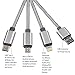 NEXCABLE Multi USB Charging Cable with Micro USB/8pin lightning/Type USB C-3foot 2Pieces