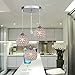 FEEKENBU Modern Crystal Pendant Light,3 Lights Crystal Chandelier for Dining Room,Ceiling Hanging Light Fixture for Kitchen Island,3 Lights Crystal Pendant Lighting for Living Room Bedroom Hallway
