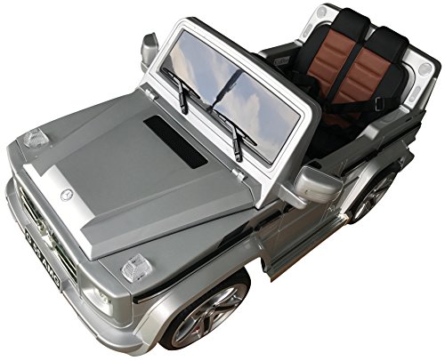 Mercedes G55 AMG Premium Ride On Electric Toy Car For Kids - 12V10A
Battery Powered - LED Lights - MP3 - RC Parental Remote Controller -
Leather Seat - Suitable For Boys & Girls - Silver Mercedes G55 AMG Premium Ride On Electric Toy Car For Kids - 12V10A
Battery Powered - LED Lights - MP3 - RC Parental Remote Controller -
Leather Seat - Suitable For Boys & Girls - Silver