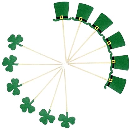 Amazon Com Stobok 20pcs St Patrick S Day Clover And Hat Cake