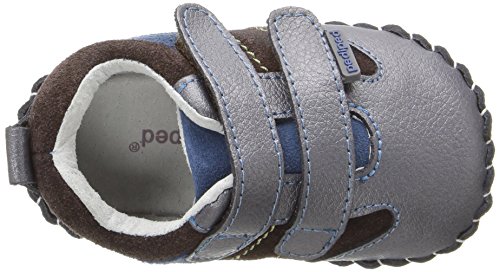 pediped Boys' Grayson Sneaker, Charcoal, Small E (4-4.5 E US Toddler)