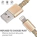 Maitron Phone Charger,3PACK (6FT) Nylon Braided Charging Cable Cord USB Cable Charger Compatible Phone X 8 8 Plus 7 7Plus 6s 6sPlus 6 6Plus 5 5s 5c SE Pad Pod and More (Gold)