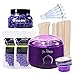 Waxing Kit for Hair Removal - Wax Warmer with Hard Wax Beans, Nose Wax Sticks, Foil Bowl and Applicator Spatulas