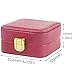 Small Travel Jewelry Box Organizer PU Leather Portable Storage Case for Mini by Angela and Tina (red)