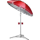 Wondershade Portable Sun Shade Umbrella, Lightweight Adjustable Instant Sun Protection - Red