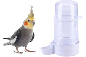 YJJKJ Pet Bird Water Feeder, 13.5 Oz Parrot Water Dispenser, Bird Cage Suspended Automatic Water Dispenser for Parakeet Budgie Cockatiel Lovebirds
