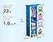 MAGINELS Portable Kid Organizers and Storage Organizer Clothes Wardrobe Cube Closet MultiFuncation Bedroom Armoire Children Dresser Rack Blue Forest Animal 6 Cube &1 Hanging Section
