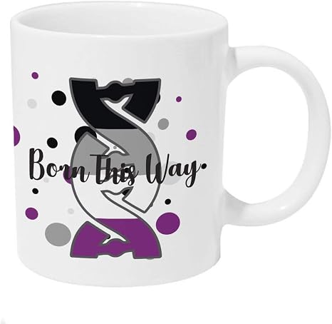 born this way rainbow dna helix lgbt pride coffee or tea 11oz mug perfect gift asexual