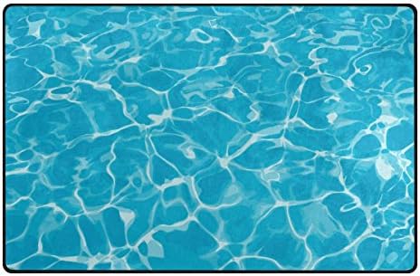 Soresore ソレソレ ラグ カーペットラグマット夏 洗える 絵 海 青 ブルー 滑り止め ラグマット 長方形 クリアランスsale 期間限定 北欧 51 99cm 2サイズ カーペット かわいい すべり止め おしゃれ 152 マット