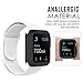 MoKo Case for Apple Watch, [2-pack] Rugged Flexible Stylized Soft TPU Round-the-Clock Protective Cover for Apple Watch 42mm Version (2015) - Black & White (Not Fit Apple Watch 38mm Version 2015)