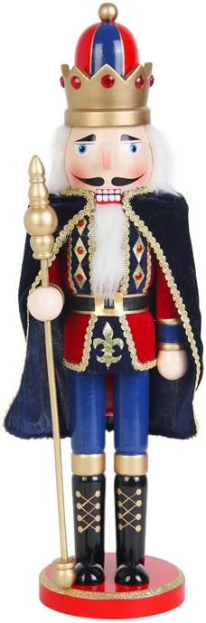 Nutcrackers - Jeco Christmas Nutcracker King with Cape, Multicolored, 18
