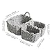 CutieUnion Cotton Woven Storage Baskets with Dual Rope Handles for Toy Storage Durable Nursery Bins(3 Pack,Grey)