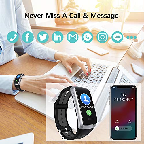 Fitness Tracker Watch, Activity Tracker with Heart Rate Monitor, 1.14'' Color Screen Fitness Watch with Blood Pressure Monitor Sleep Monitor, Pedometer Calories Counter Smart Watch (Grey) - Thumbnail 3