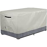 STEECA Patio Deck Box Cover Waterproof Outdoor Rectangular Storage Bench Cover 46L x 22W x 24H inch