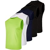 Real Essentials 5 Pack: Men's Mesh Active Athletic Tech Tank Top - Workout & Training Activewear (Available in Big & Tall)