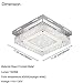 Auffel Crystal LED Ceiling Square Light, Flush Mount LED Light Fixtures Raindrop Dimmable 11 Inch 4000K 1320LM Glass+Metal+Crystal Ceiling Decorations Chandelier for Kitchen,Bathroom,Bedroom,Hallway