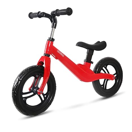 Laufräder 1,5-5-jährige Mädchen, Kleinkind-Push-Bike mit pannensicherem Reifen für Kinder, 12-Zoll-Kindersegelflugzeug, rot