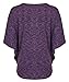Oyanus Women's Loose Scoop Neck Short Sleeve Dolman T-Shirt Top