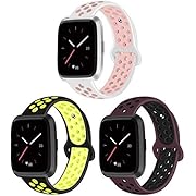 YOUKEX Silicone Sport Bands Compatible with Fitbit Versa 2 / Fitbit Versa/Versa Lite/Versa SE, Soft Wristbands for Fitbit Versa Women Men
