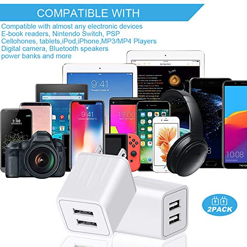 image for KOZOPO Wall Charger Universal Dual USB Port Travel Mobile Phone Fast A