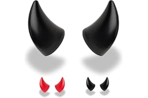 Helmet Flair Softeez Devil Horns for Helmet | Made in USA | Foam Helmet Accessory for Bike Helmet, Ski Helmet & Airsoft Helmet | Peel & Stick | Pair (Helmet Not Included)