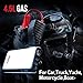 GOOLOO Quick Charge in & Out, 500A Peak SuperSafe Car Jump Starter (Up to 4.5L Gas) Portable Power Pack 12V Auto Battery Booster Phone Charger, Built-in LED Light, Black/White