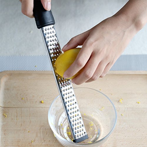 FOCCTS 3 Packs Citrus Lemon Zester Cheese Grater Stainless Steel Razor-Sharp Kitchen Rasp Grater Dishwasher Safe, Bonus Cleaning Brush - Thumbnail 7