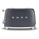 SMEG 50's Retro Style Aesthetic 2 Slice Toaster in Slate Gray
