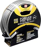 FOREVER STEEL HOSE | 25FT 304 Heavy Duty Stainless Steel Metal Garden Water Hose - Kink Free, Flexible, Expandable, Lightweight | UV Resistant | Stays Cool in Summers, Never Frozen in Winter