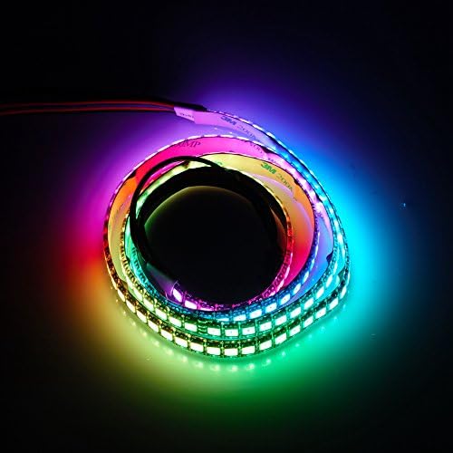 LED Strip Waterproof Addressable 5050 RGB APA102C 144 LEDs DC 5V 1Meter 3.2Feet Color Changing programmable Black PCB TARGOPOP