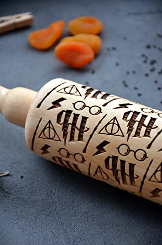 Harry Potter Rolling Pin Wood Engraved Cooking gift for Her Mom Sister by EnjoyTheWood