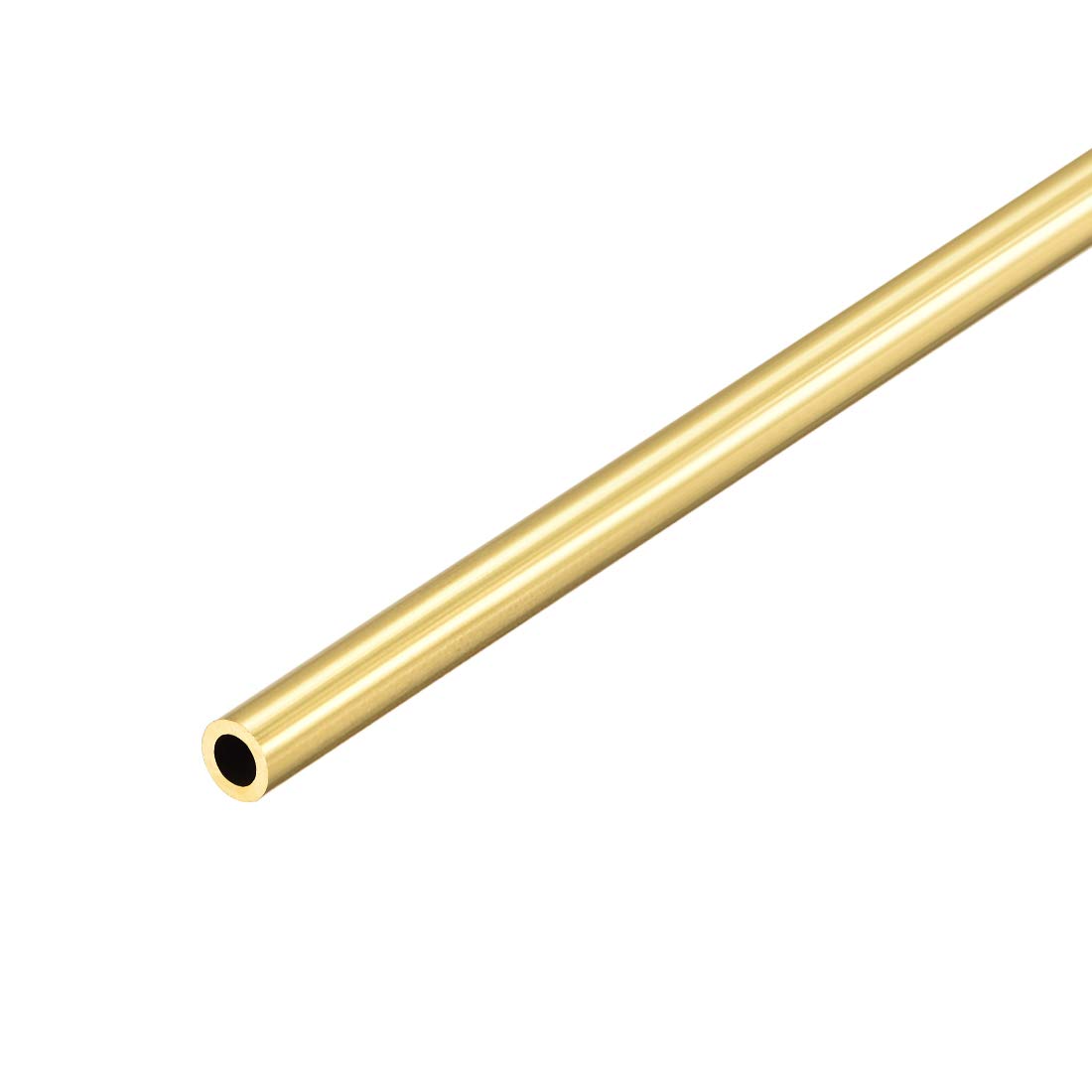 uxcell Brass Round Tube, 300mm Length 5.5mm OD 1mm Wall Thickness, Seamless Straight Pipe Tubing