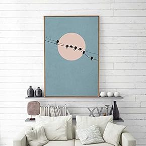 Framed Nordic Abstract Home Artwork for Living Room Bedroom