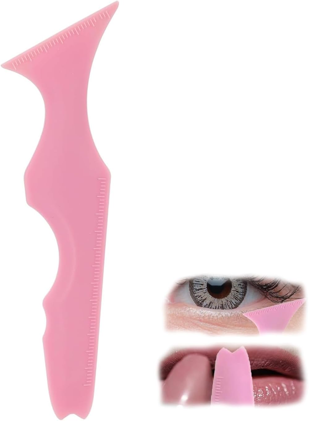 qerich Silicone Eyeliner Stencil 5-in-1 Reusable Makeup Guide Tool Pink