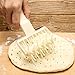Mudder 2 Pcs Pizza Dough Roller Docker Set, Plastic Dough Docker Pastry Roller with Spikes Non-stick Wooden Rolling Pin for Cookie, Pie, Pastry, Bread, Crust
